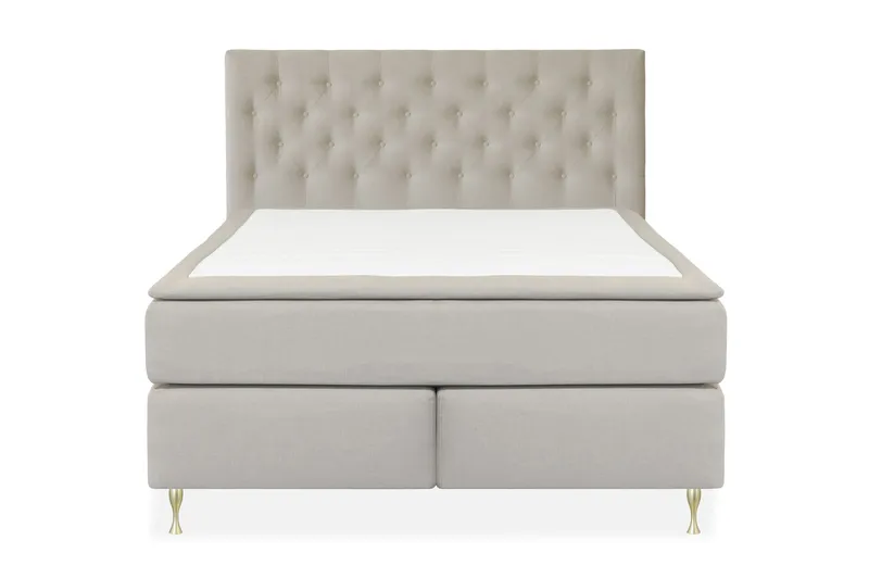 Select No 6 Kontinentalseng 180x200 Medium Memory/Pocket, Beige/Guld
