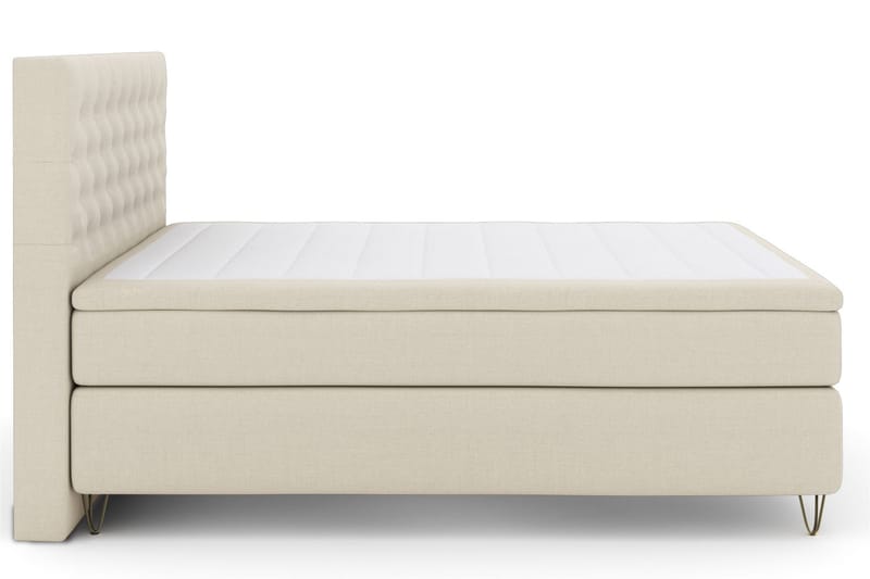 Select No 6 Kontinentalseng 210x210 hård Watergel - Beige/metal V-Form - Møbler - Senge - Kontinentalsenge