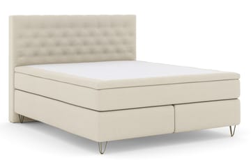 Select No 6 Kontinentalseng 210x210 hård/Medium Latex/Memory - Beige/metal V-Form - Møbler - Senge - Kontinentalsenge