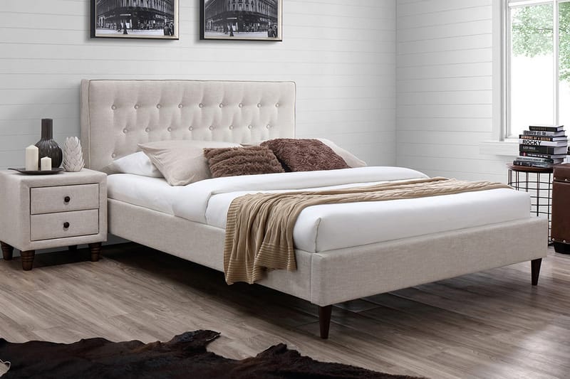 Seng EMILIA med madras HARMONY DELUX 90x200cm - Møbler - Senge - Kontinentalsenge