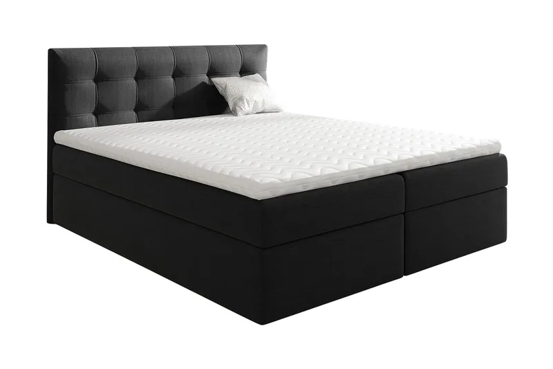 Skaftå kontinentalseng 180x200, Sort / hvid