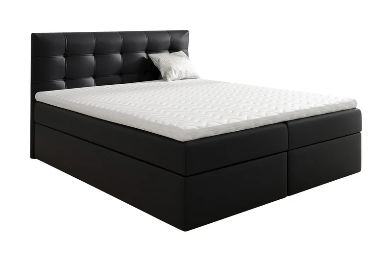 Skaftå kontinentalseng 180x200, Sort / hvid