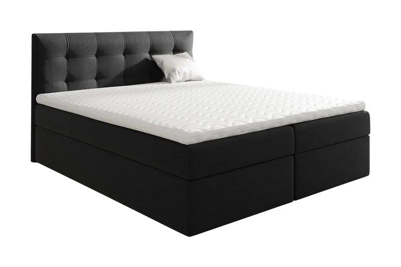 Skaftå kontinentalseng 200x200, Sort / hvid