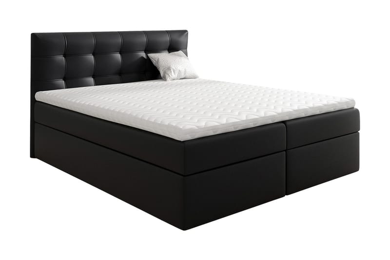 Skaftå kontinentalseng 200x200, Sort / hvid