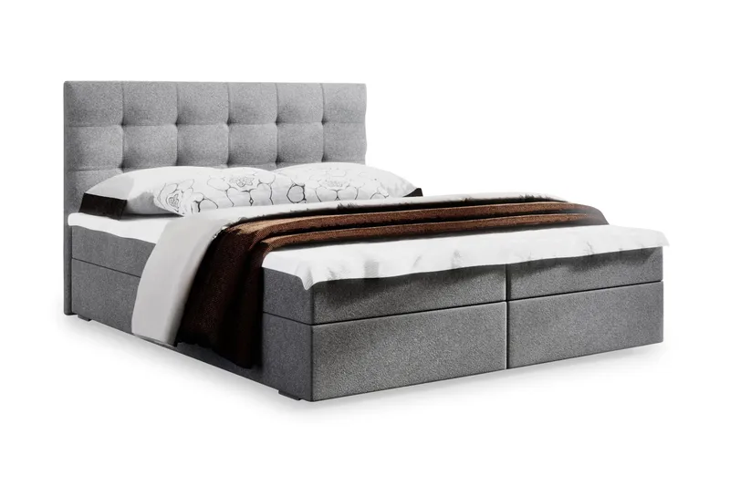 Stephanie sengepakke 180x200 Quiltet Gavl - Grå - Møbler - Senge - Kontinentalsenge