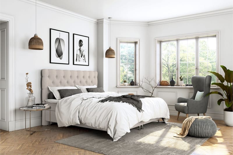 Superior Luksus Kontinentalseng 120x200 - Beige - Møbler - Senge - Kontinentalsenge