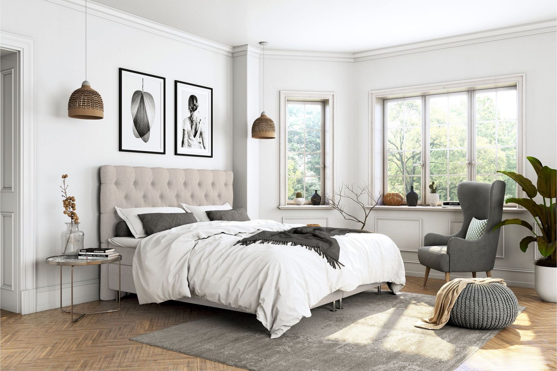 Superior Luksus Kontinentalseng 180x200 - Beige - Møbler - Senge - Kontinentalsenge
