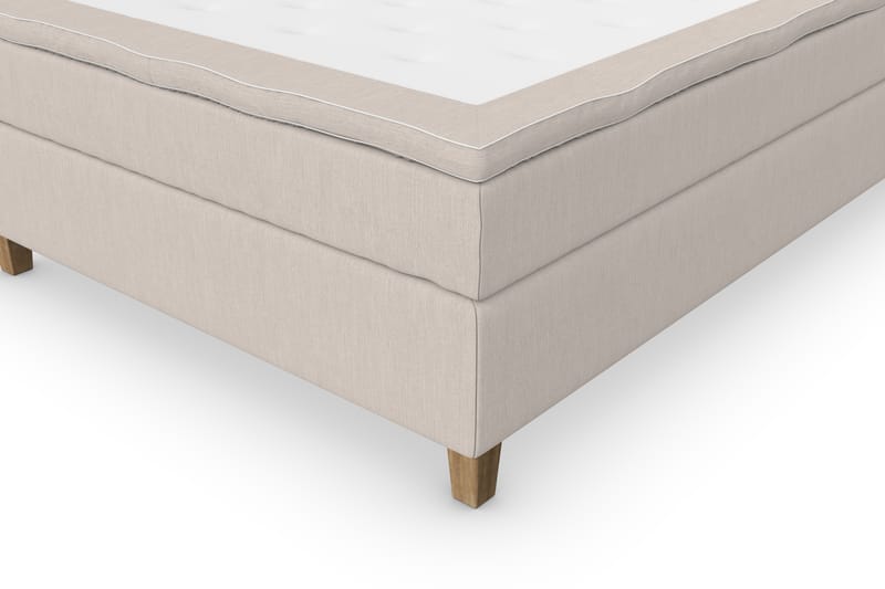 Superior Lyx Komplet Sengepakke 120 cm Beige - Egetræsben - Komplet sengepakke - Kontinentalsenge