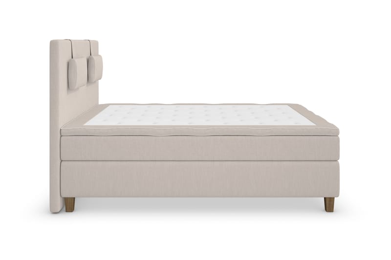 Superior Lyx Komplet Sengepakke 120 cm Beige - Egetræsben - Komplet sengepakke - Kontinentalsenge