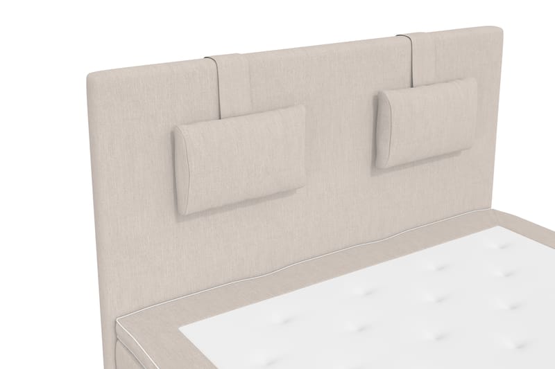 Superior Lyx Komplet Sengepakke 120 cm Beige - Sølv Ben - Komplet sengepakke - Kontinentalsenge