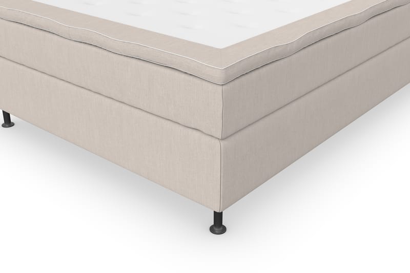 Superior Lyx Komplet Sengepakke 120 cm Beige - Sølv Ben - Komplet sengepakke - Kontinentalsenge