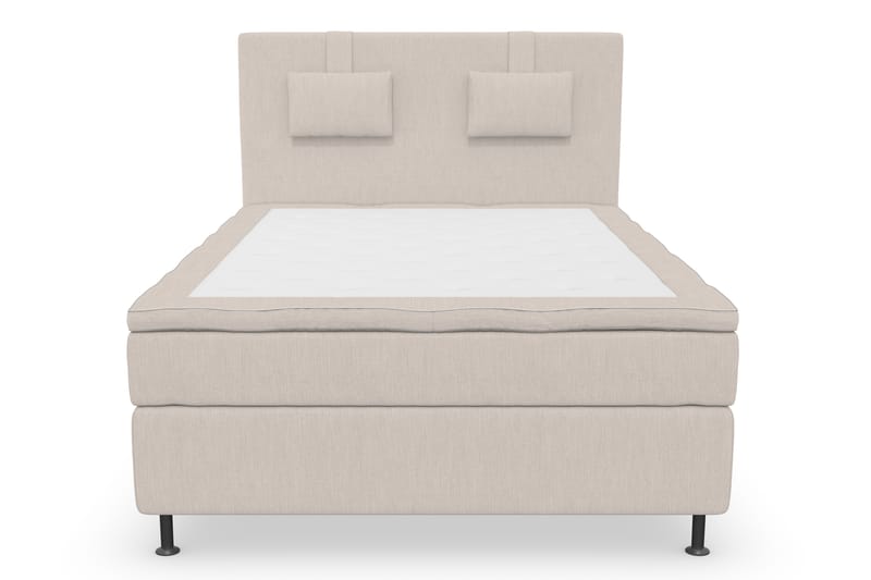Superior Lyx Komplet Sengepakke 120 cm Beige - Sølv Ben - Møbler - Senge - Komplet sengepakke