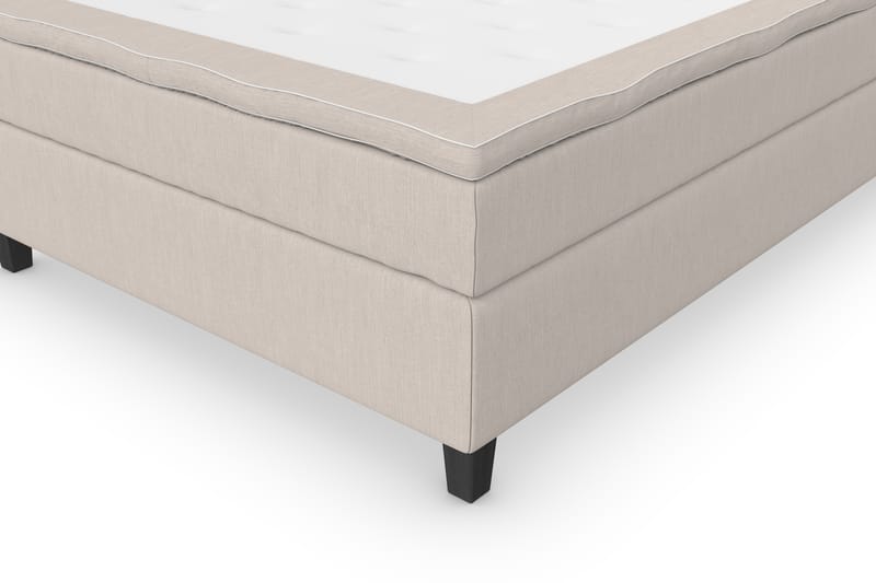 Superior Lyx Komplet Sengepakke 120 cm Beige - Sorte Ben - Komplet sengepakke - Kontinentalsenge