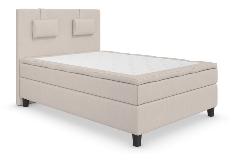 Superior Lyx Komplet Sengepakke 120 cm Beige - Sorte Ben - Komplet sengepakke - Kontinentalsenge