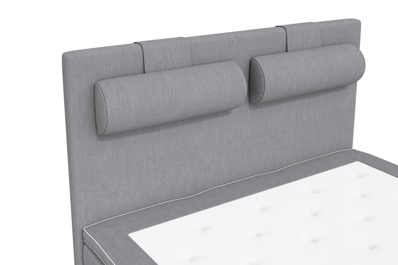 Superior Lyx Komplet Sengepakke 120 cm Lysegrå - Egetræsben - Møbler - Senge - Komplet sengepakke