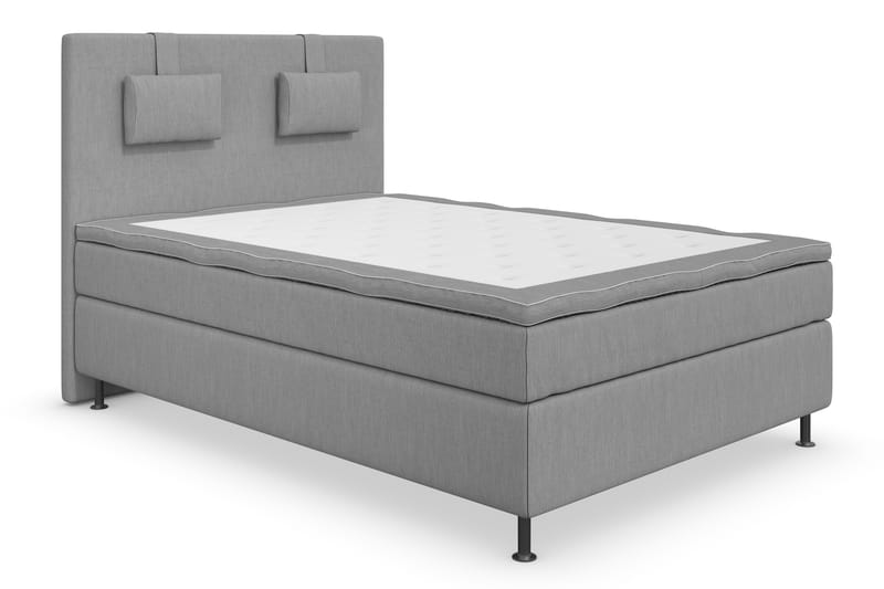 Superior Lyx Komplet Sengepakke 120 cm Lysegrå - Sølv Ben - Møbler - Senge - Komplet sengepakke