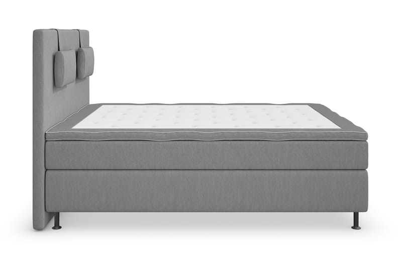 Superior Lyx Komplet Sengepakke 120 cm Lysegrå - Sølv Ben - Komplet sengepakke - Kontinentalsenge
