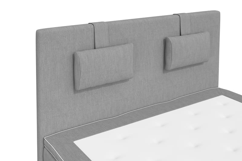 Superior Lyx Komplet Sengepakke 120 cm Lysegrå - Sølv Ben - Møbler - Senge - Komplet sengepakke