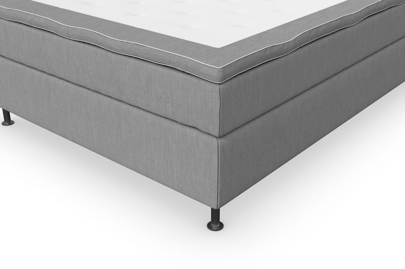 Superior Lyx Komplet Sengepakke 120 cm Lysegrå - Sølv Ben - Møbler - Senge - Komplet sengepakke