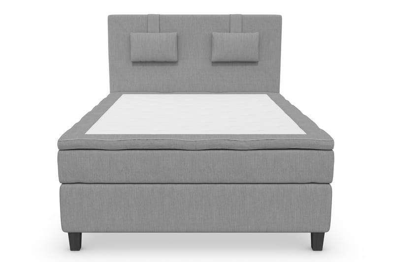 Superior Lyx Komplet Sengepakke 120 cm Lysegrå - Sorte Ben - Møbler - Senge - Komplet sengepakke