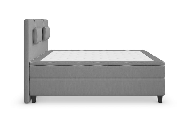 Superior Lyx Komplet Sengepakke 120 cm Lysegrå - Sorte Ben - Møbler - Senge - Komplet sengepakke