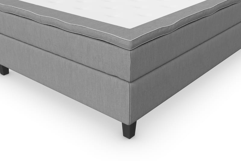 Superior Lyx Komplet Sengepakke 120 cm Lysegrå - Sorte Ben - Møbler - Senge - Komplet sengepakke