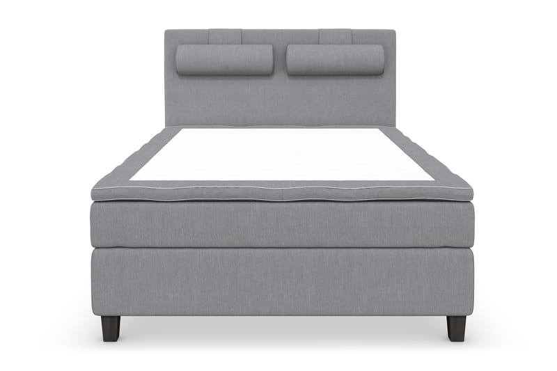 Superior Lyx Komplet Sengepakke 120 cm Lysegrå - Sorte Ben - Møbler - Senge - Komplet sengepakke