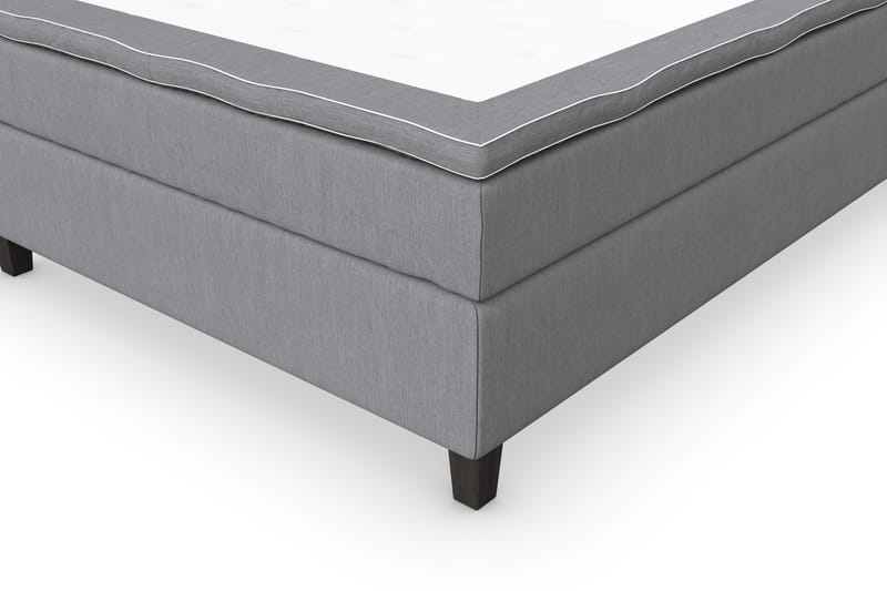 Superior Lyx Komplet Sengepakke 120 cm Lysegrå - Sorte Ben - Møbler - Senge - Komplet sengepakke