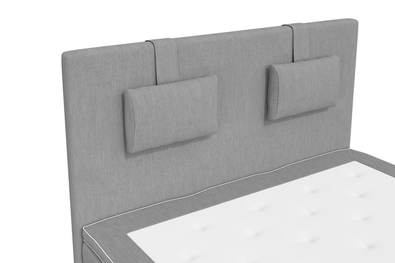Superior Lyx Komplet Sengepakke 120 cm Lysegrå - Sorte Ben - Møbler - Senge - Komplet sengepakke