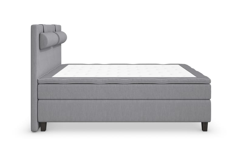 Superior Lyx Komplet Sengepakke 120 cm Lysegrå - Sorte Ben - Møbler - Senge - Komplet sengepakke
