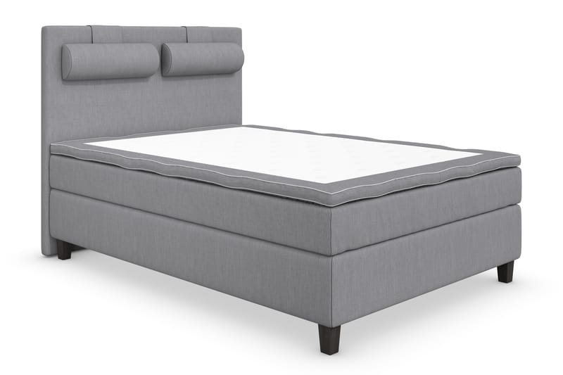 Superior Lyx Komplet Sengepakke 120 cm Lysegrå - Sorte Ben - Møbler - Senge - Komplet sengepakke
