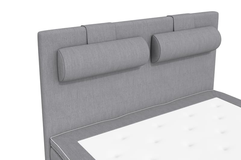 Superior Lyx Komplet Sengepakke 120 cm Lysegrå - Sorte Ben - Møbler - Senge - Komplet sengepakke