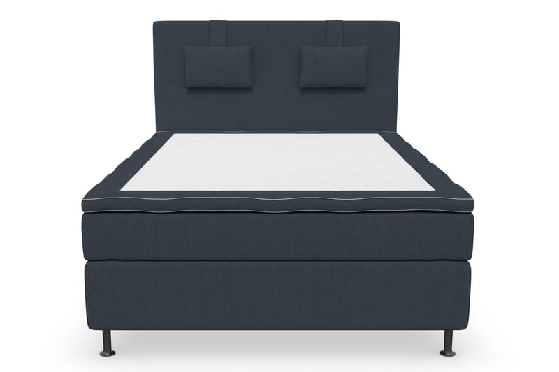 Superior Lyx Komplet Sengepakke 120 cm Mørkeblå - Sølv Ben - Møbler - Senge - Komplet sengepakke