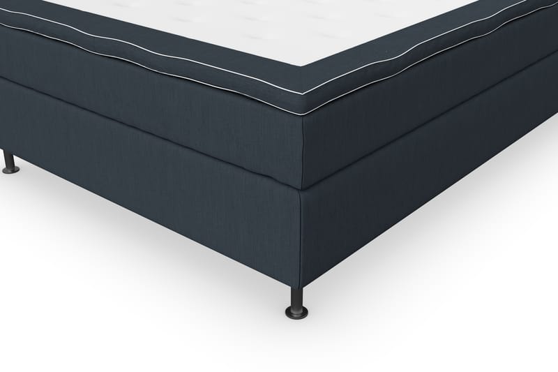 Superior Lyx Komplet Sengepakke 120 cm Mørkeblå - Sølv Ben - Møbler - Senge - Komplet sengepakke