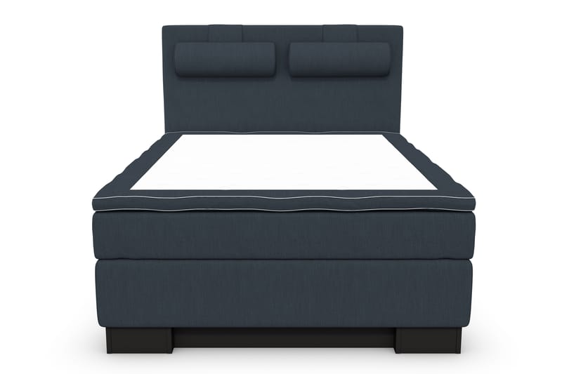 Superior Lyx Komplet Sengepakke 120 cm Mørkeblå - Sort Sokkel - Komplet sengepakke - Kontinentalsenge