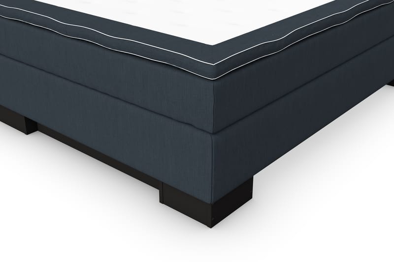 Superior Lyx Komplet Sengepakke 120 cm Mørkeblå - Sort Sokkel - Komplet sengepakke - Kontinentalsenge