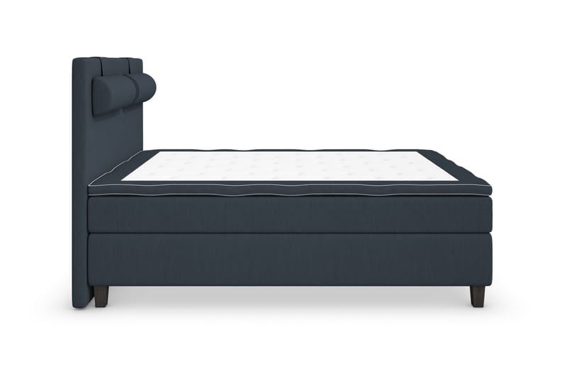 Superior Lyx Komplet Sengepakke 120 cm Mørkeblå - Sorte Ben - Møbler - Senge - Komplet sengepakke