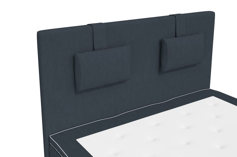 Superior Lyx Komplet Sengepakke 120 cm Mørkeblå - Sorte Ben - Komplet sengepakke - Kontinentalsenge