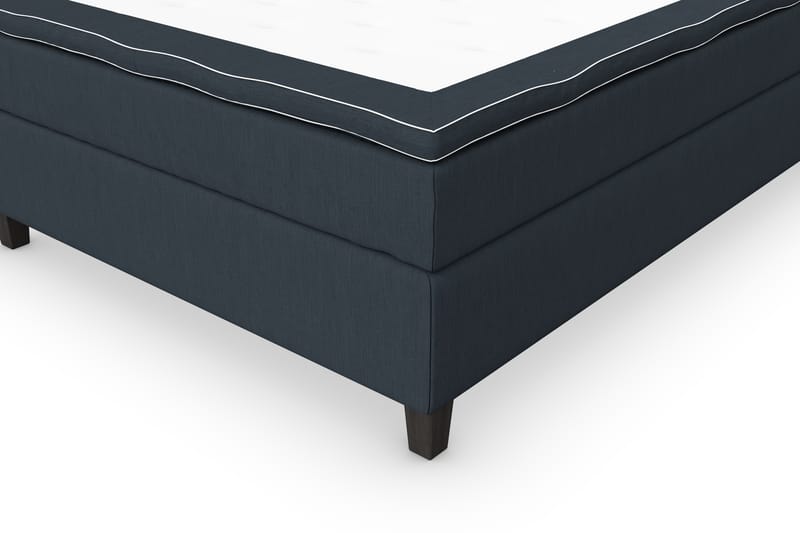 Superior Lyx Komplet Sengepakke 120 cm Mørkeblå - Sorte Ben - Møbler - Senge - Komplet sengepakke