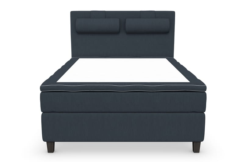 Superior Lyx Komplet Sengepakke 120 cm Mørkeblå - Sorte Ben - Møbler - Senge - Komplet sengepakke