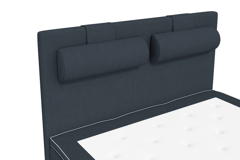 Superior Lyx Komplet Sengepakke 120 cm Mørkeblå - Sorte Ben - Møbler - Senge - Komplet sengepakke