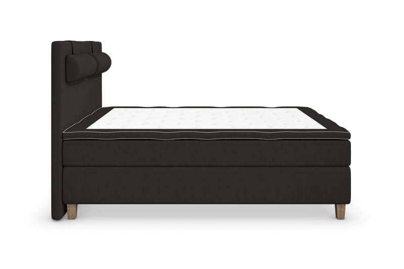 Superior Lyx Komplet Sengepakke 120 cm Sort - Egetræsben - Møbler - Senge - Komplet sengepakke