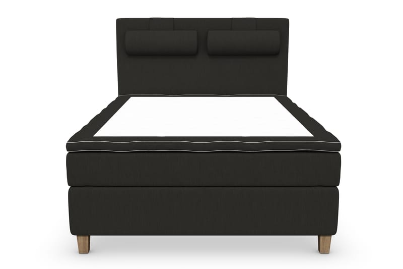 Superior Lyx Komplet Sengepakke 120 cm Sort - Egetræsben - Møbler - Senge - Komplet sengepakke