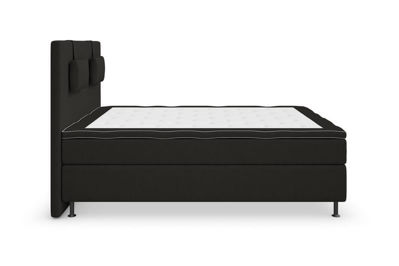 Superior Lyx Komplet Sengepakke 120 cm Sort - Sølv Ben - Møbler - Senge - Komplet sengepakke