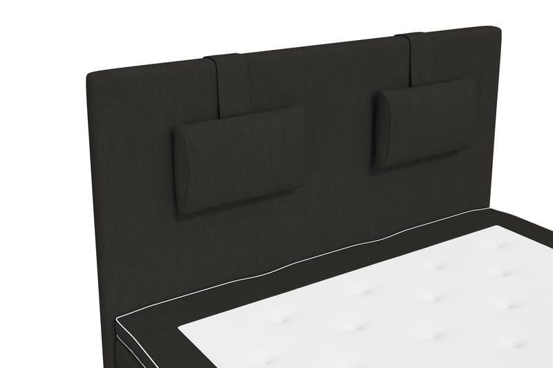 Superior Lyx Komplet Sengepakke 120 cm Sort - Sølv Ben - Komplet sengepakke - Kontinentalsenge