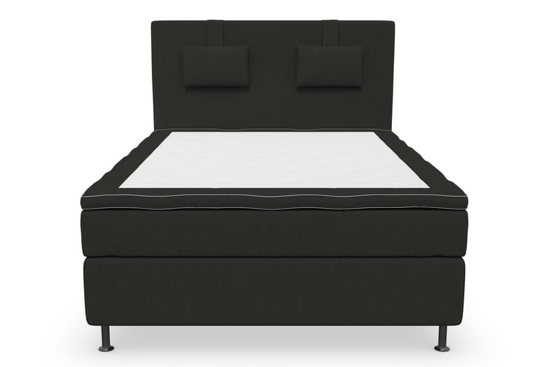 Superior Lyx Komplet Sengepakke 120 cm Sort - Sølv Ben - Møbler - Senge - Komplet sengepakke