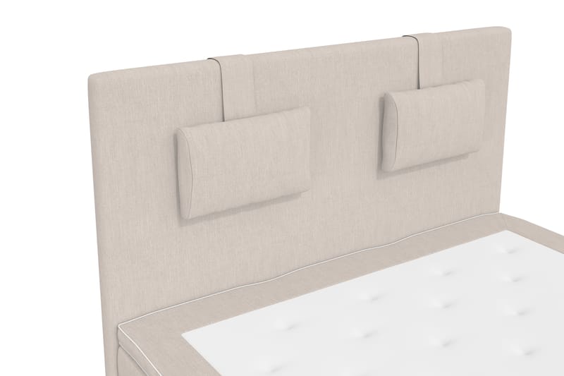 Superior Lyx Komplet Sengepakke 140 cm Beige - Egetræsben - Komplet sengepakke - Kontinentalsenge - Dobbeltsenge