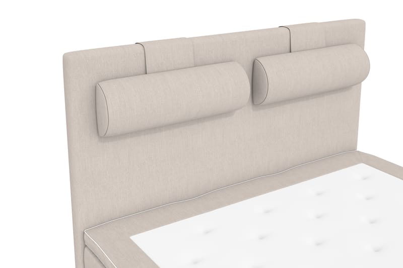 Superior Lyx Komplet Sengepakke 140 cm Beige - Egetræsben - Komplet sengepakke - Kontinentalsenge - Dobbeltsenge