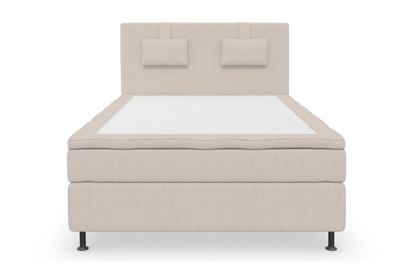 Superior Lyx Komplet Sengepakke 140 cm Beige - Sølv Ben - Møbler - Senge - Komplet sengepakke