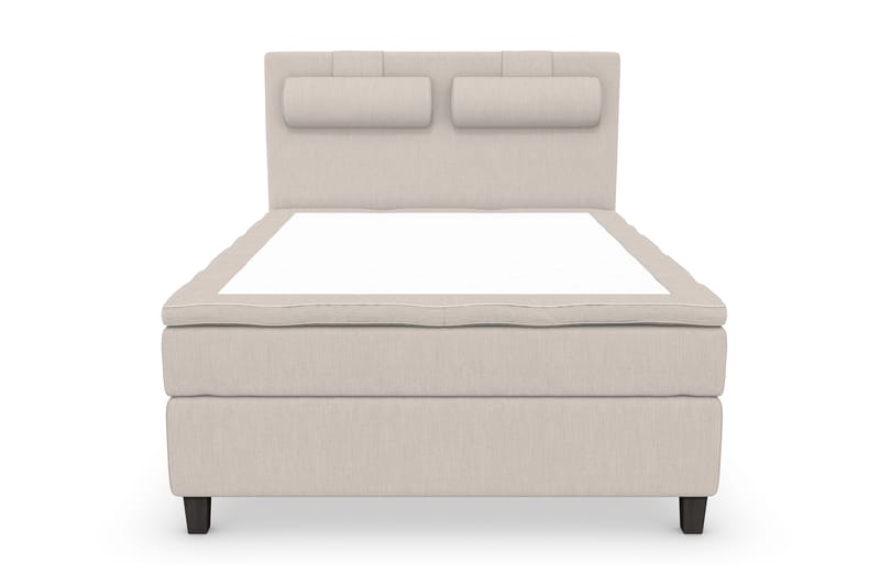 Superior Lyx Komplet Sengepakke 140 cm Beige - Sorte Ben - Møbler - Senge - Komplet sengepakke